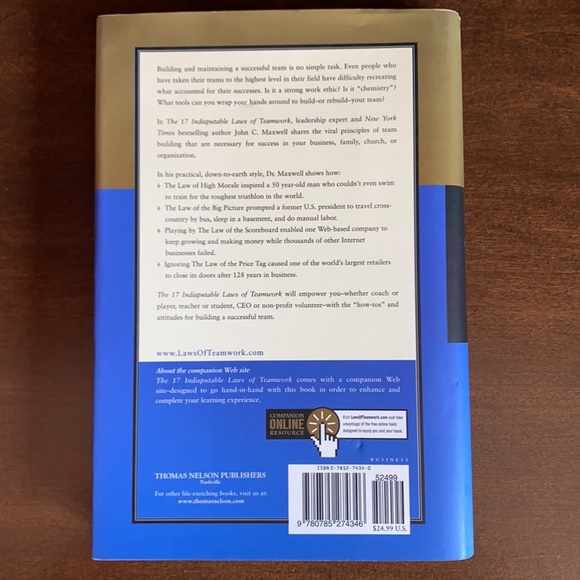 🎈 The 17 Indisputable Laws of Teamwork book - Picture 2 of 2